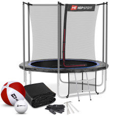 Батут Hop-Sport 8FT 244 black/blue см с внутренней сеткой 